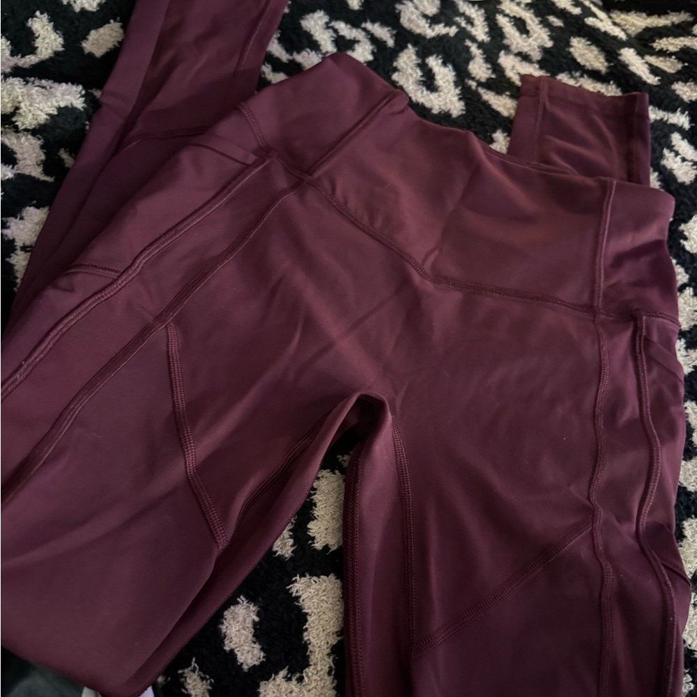 Women's Burgundy lululemon High-Waist Leggings